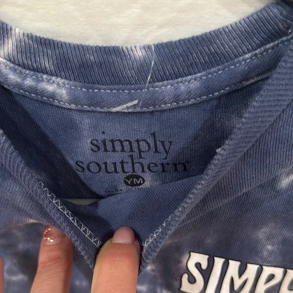 Simply Southern Kids Tie-Dye Long Sleeve Shirt - Blue, Pink, Gray - Picture 2 of 3